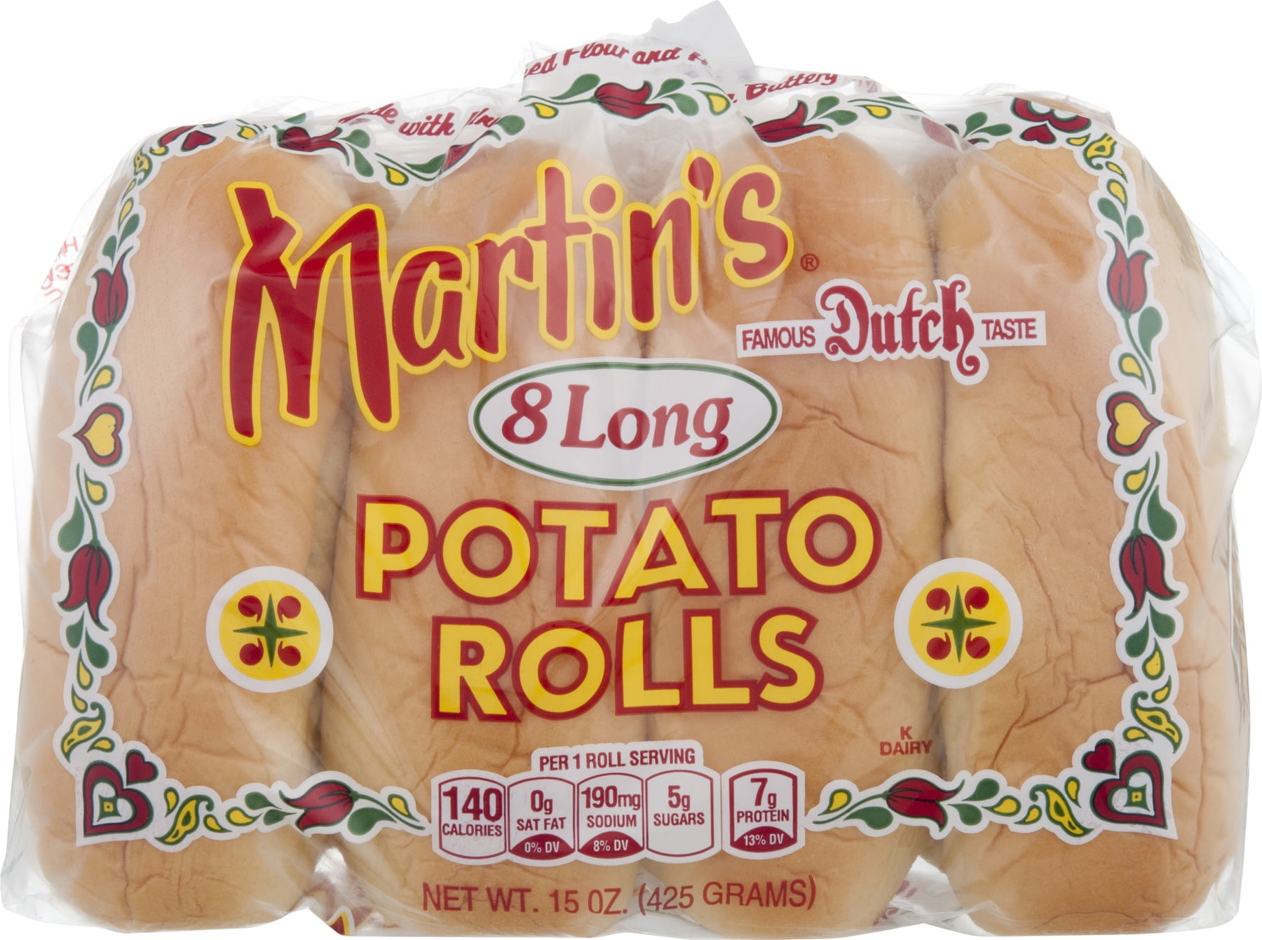 Martin's Long Roll Potato Rolls Pack of 3