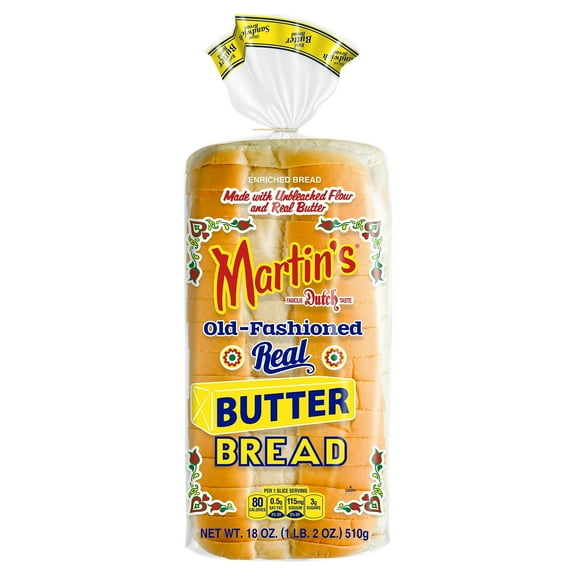 Martin's Old-Fashioned Real Butter Bread, 18 oz (Pack of 6)