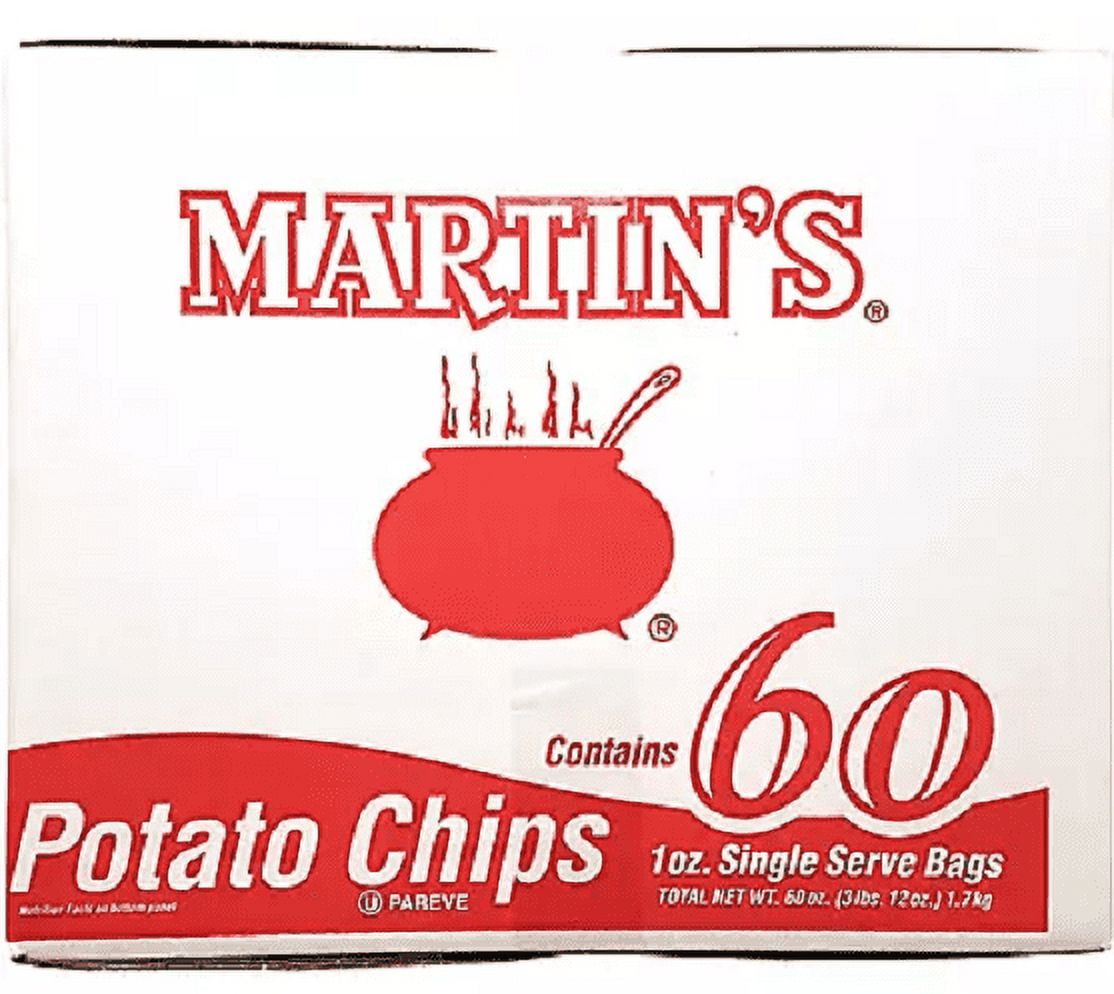 Martin's Original Kettle Cooked Potato Chips60 Count Case 1 oz. Single Serve Bags