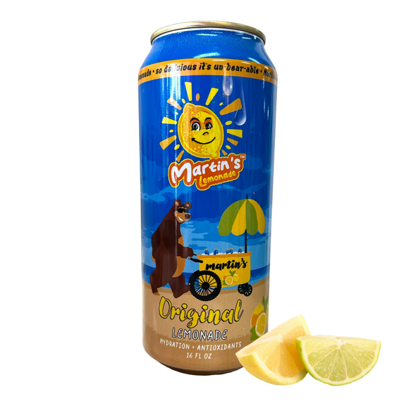 Martin's Original Lemonade, Fresh, Low Sugar, Low-Calorie, Natural Lemonade, Antioxidants, Hydrating, 16 fl oz, 6pk