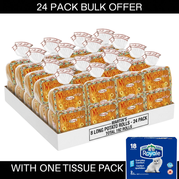 Martin's Potato Long Rolls, 8 count Bag
