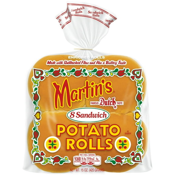 Martin's Potato Sandwich Rolls, Fresh 3.5 Inch Buns, (Pack of 2)