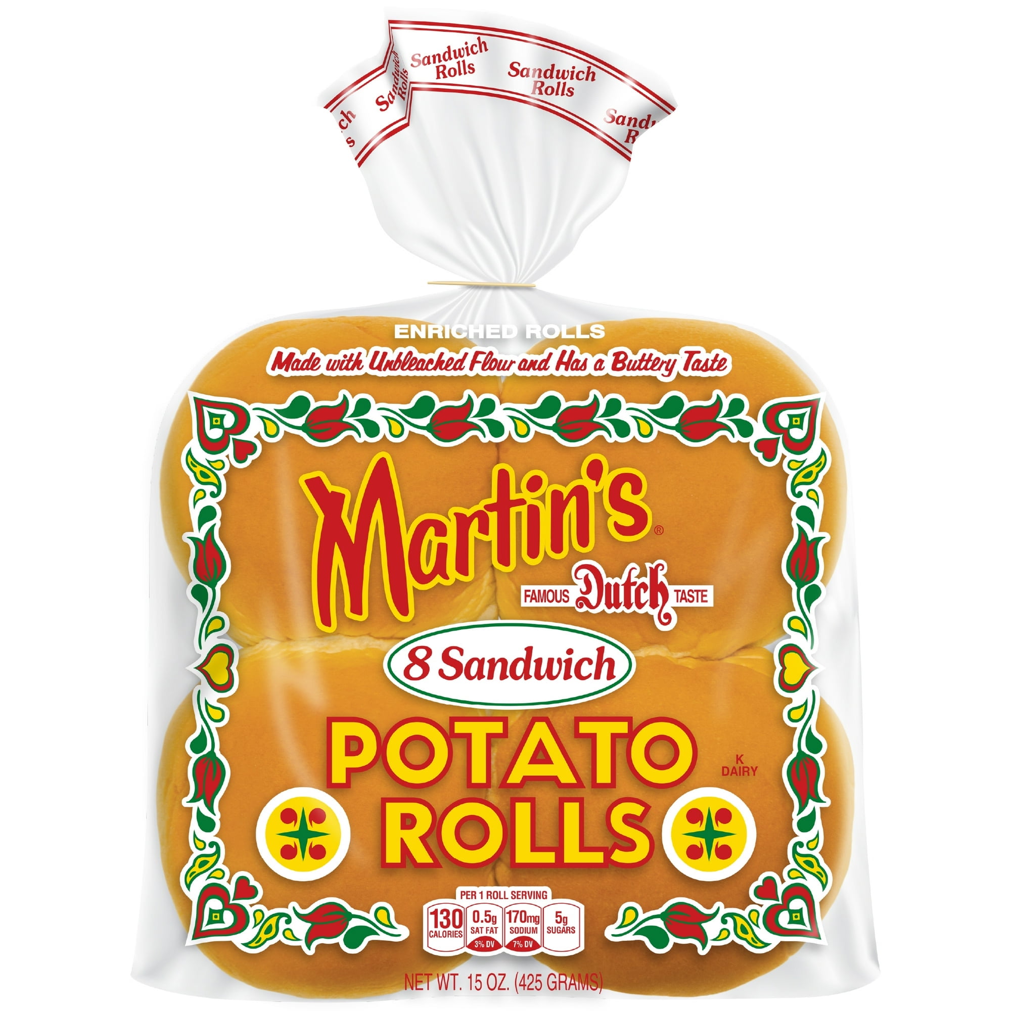 Martin's Potato Sandwich Rolls, Fresh 3.5 Inch Buns, (Pack of 3)