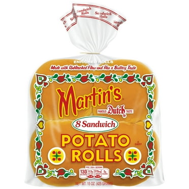 Martin's Potato Sandwich Rolls, Fresh 3.5 Inch Buns, (Pack of 3)