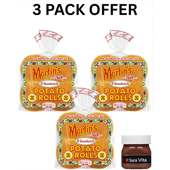 Martin's Potato Sandwich Rolls, Fresh 3.5 inch Buns, Ready to Eat