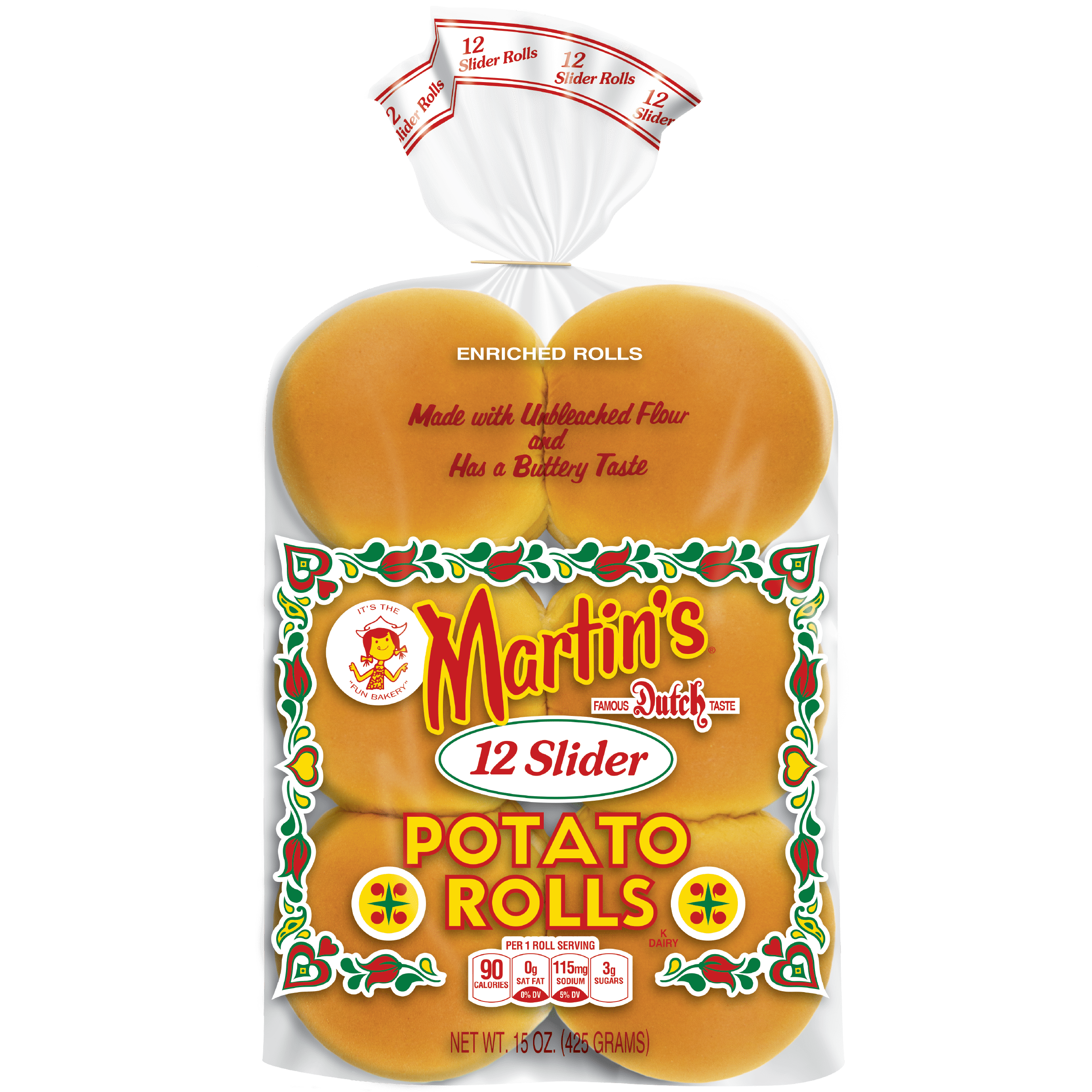 Martin's Slider Potato Rolls, 12 Count, 3 Inch, Fresh