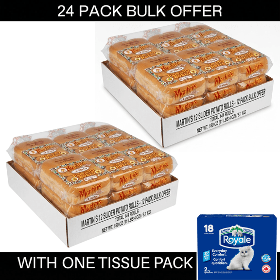 Martin's Slider Potato Rolls, 12 Count, 3 inch, fresh