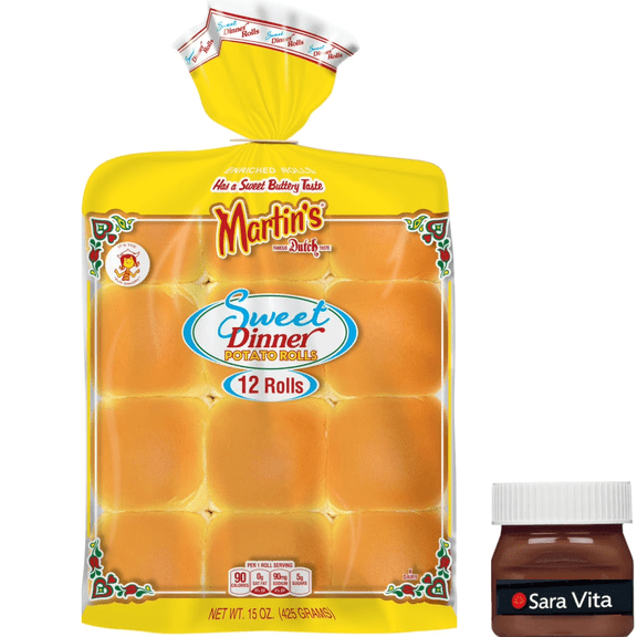 Martin's Sweet Dinner Potato Rolls, Fresh, Sweet Rolls, 12 pack
