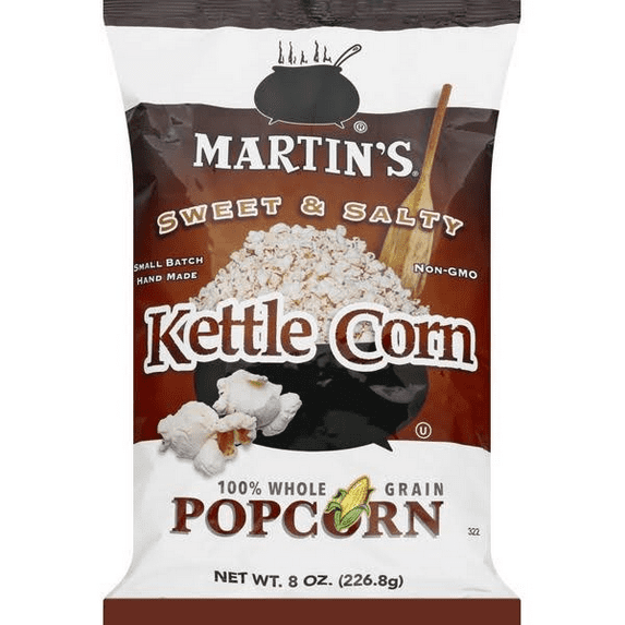 Martin's Sweet & Salty Whole Grain Kettle Popcorn, 3-Pack 8 oz. Bags