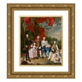 thumbnail image 1 of Martin van Meytens 15x17 Gold Ornate Wood Frame and Double Matted Museum Art Print Titled - The Family of Count Nikolaus Palffy Von Erdod (1760), 1 of 4
