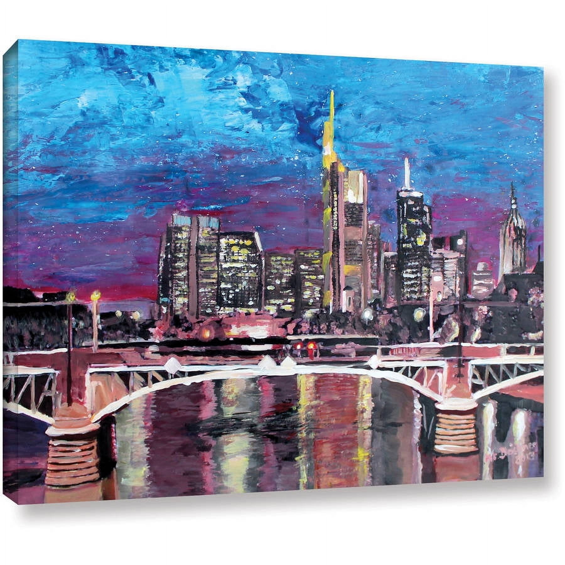 Martina Bleichner "Frankfurt Manhattan Skyline" Gallery Wrapped Canvas