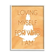 Martina Pavlova Loving Who I am Human Pose Meditation 16 in x 20 in Framed Painting Art Print, by Stupell Home Décor
