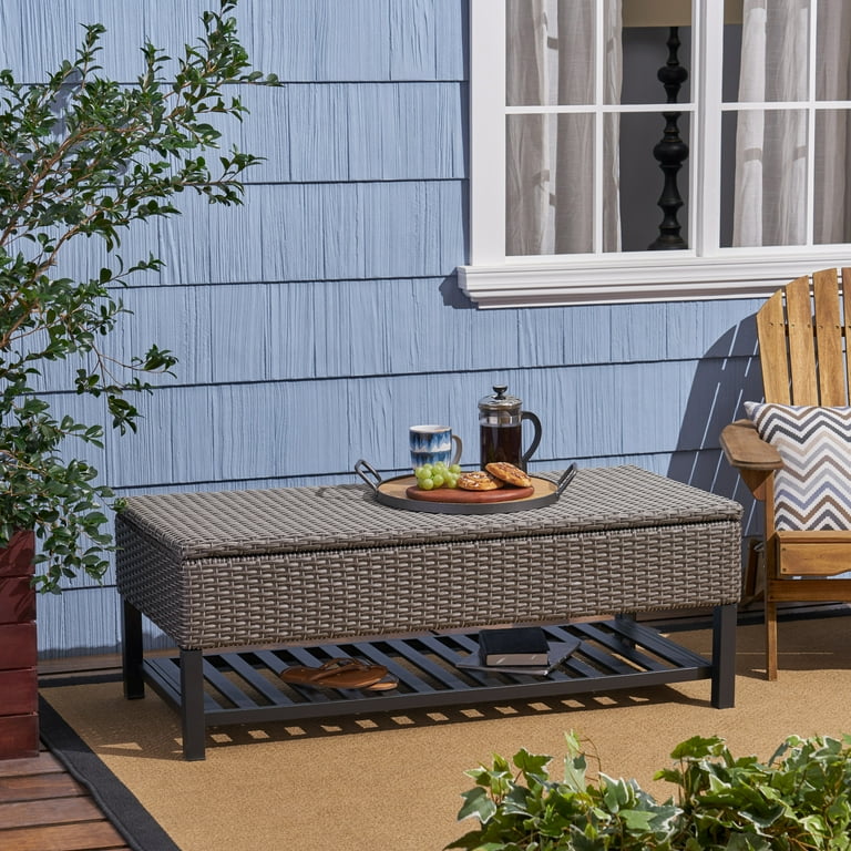 Walmart patio cheap storage bench