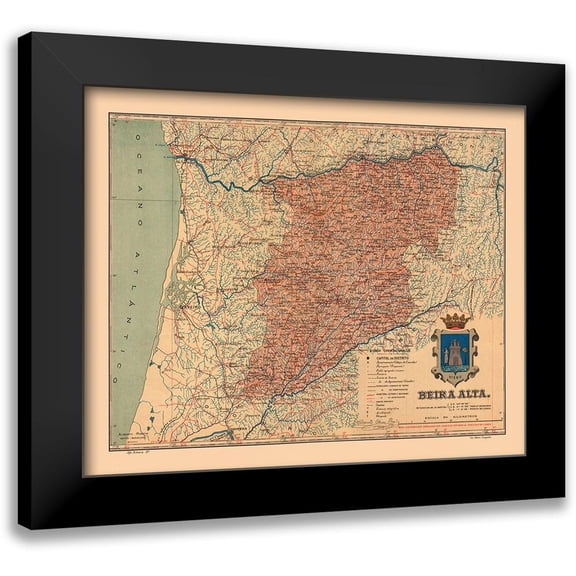 Martine 18x15 Black Modern Framed Museum Art Print Titled - Europe Portugal Beira Alta - Martine 1904