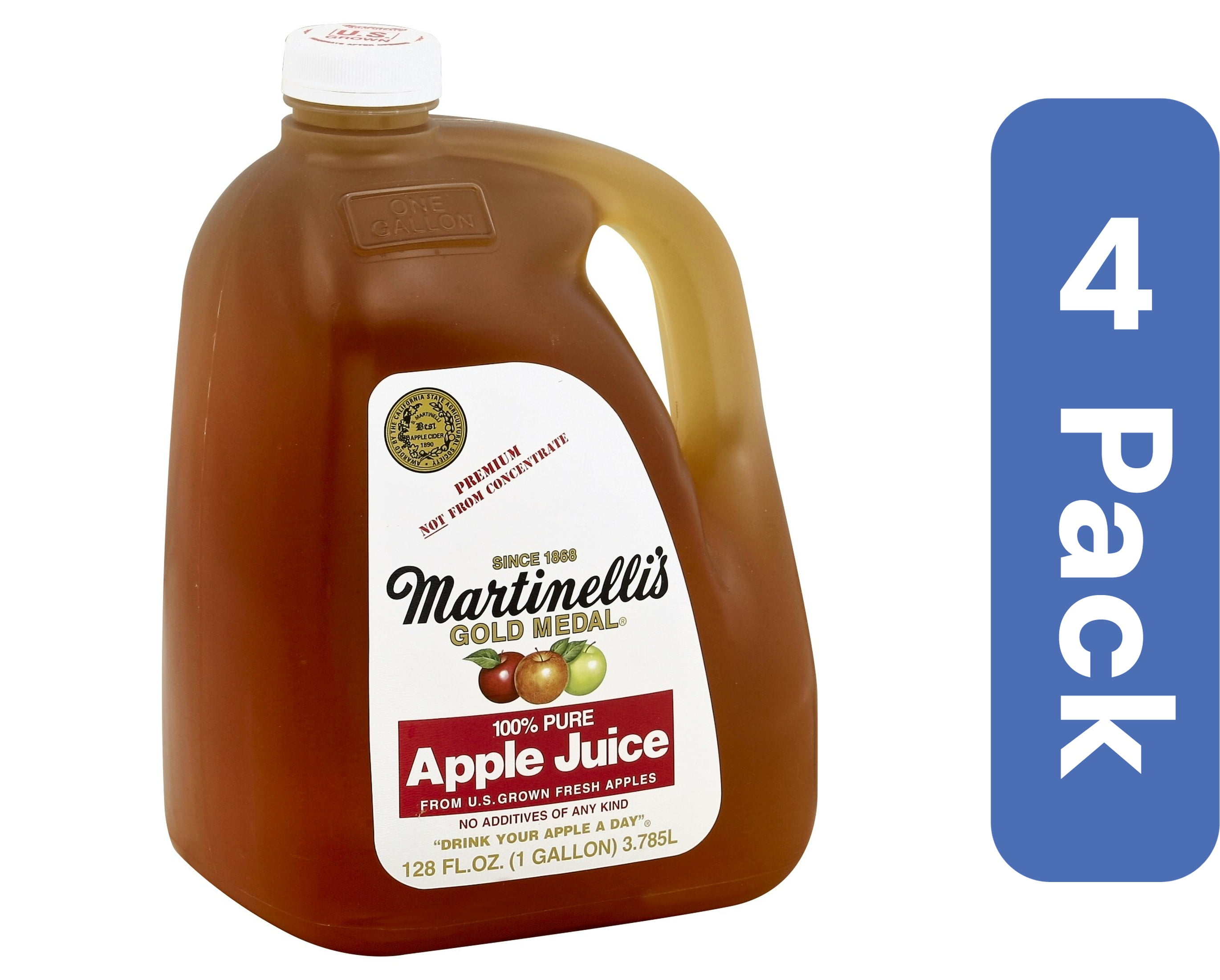 Martinelli Apple Juice 128 fl oz (Pack Of 4)
