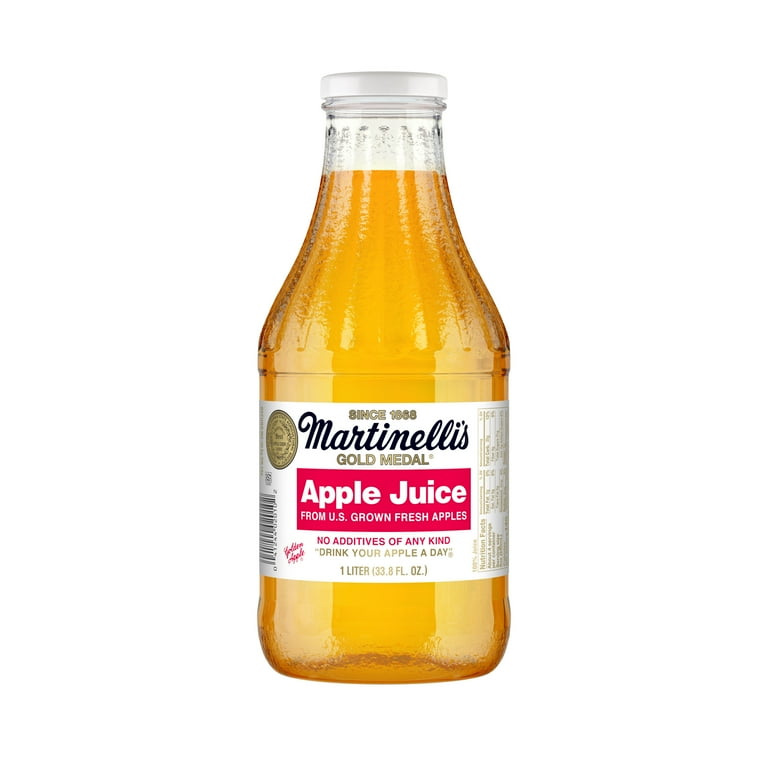 Martinelli s Gold Medal 100 Apple Juice Multi Serve Glass Bottle 1 Liter