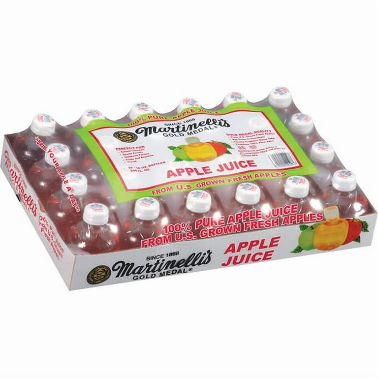 Martinelli's, 100% Pure Apple Juice, 10 fl oz Bottle, 24-Count