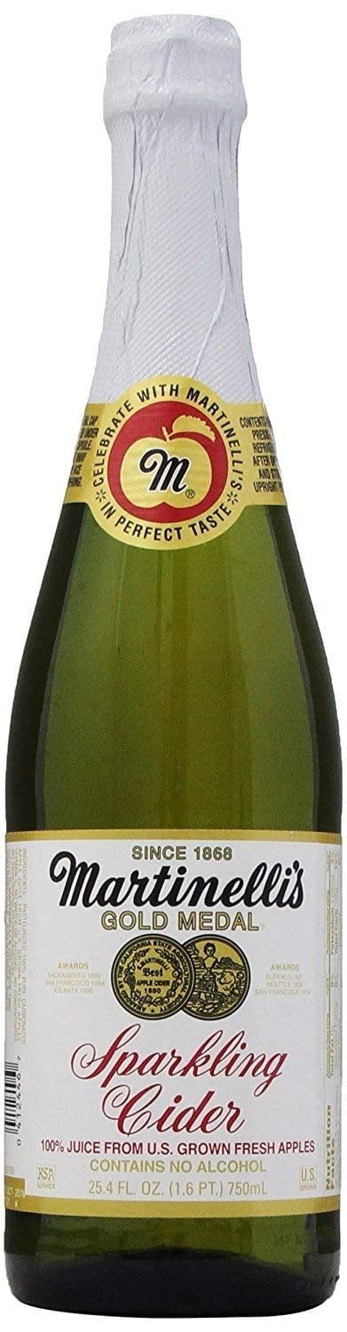 Martinelli's Gold Medal Sparkling Apple Cider Juice, 25.4 oz (8 Bottles)