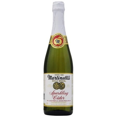 Martinelli's Gold Medal Sparkling Apple Cider Juice, 25.4 oz (8 Bottles)