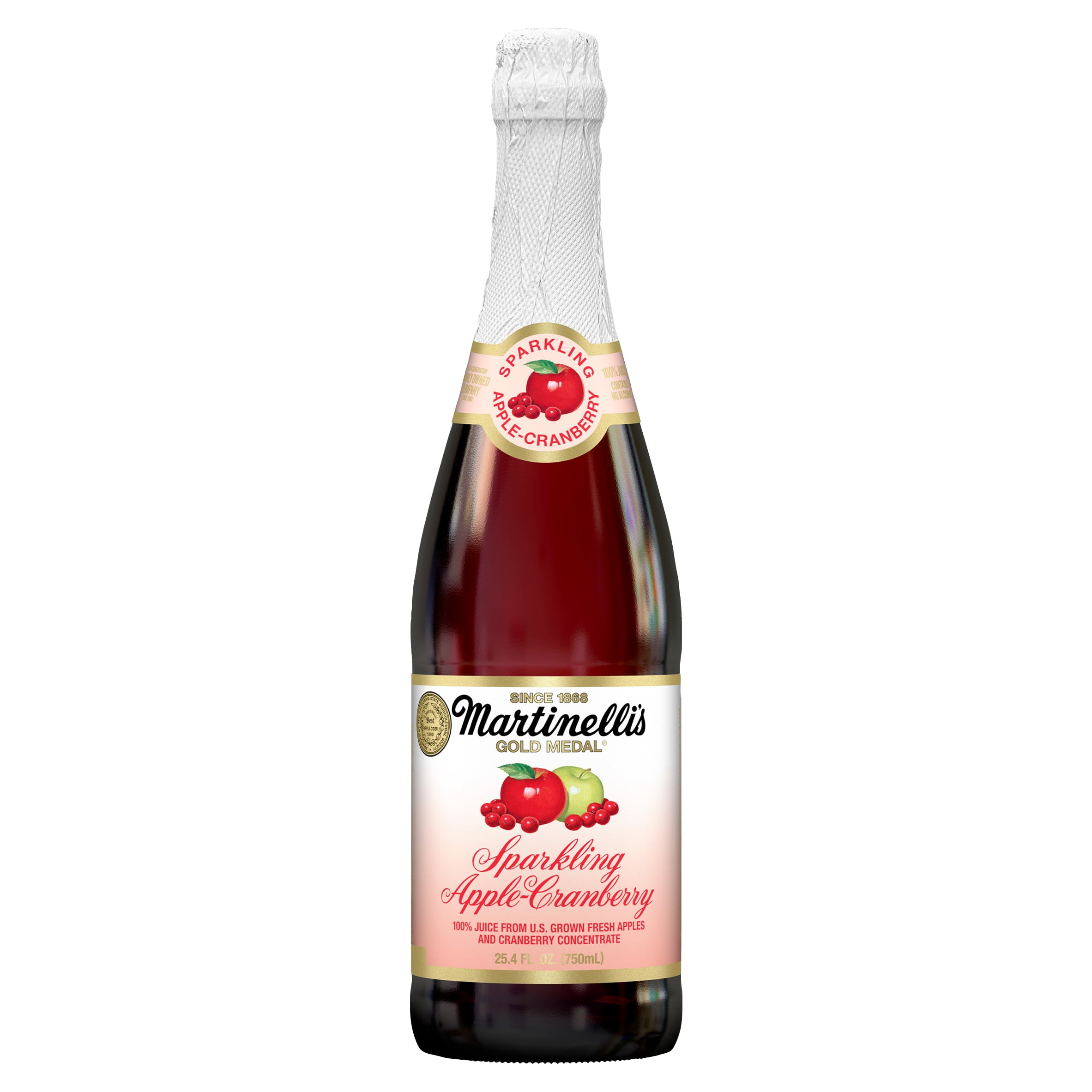 Martinelli's Gold Medal Sparkling AppleCranberry with 100 Juice, 25.4