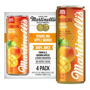 Martinelli's Gold Medal Sparkling Apple Mango with 100% Juice, 8.4 fl oz, 4 Pack Cans