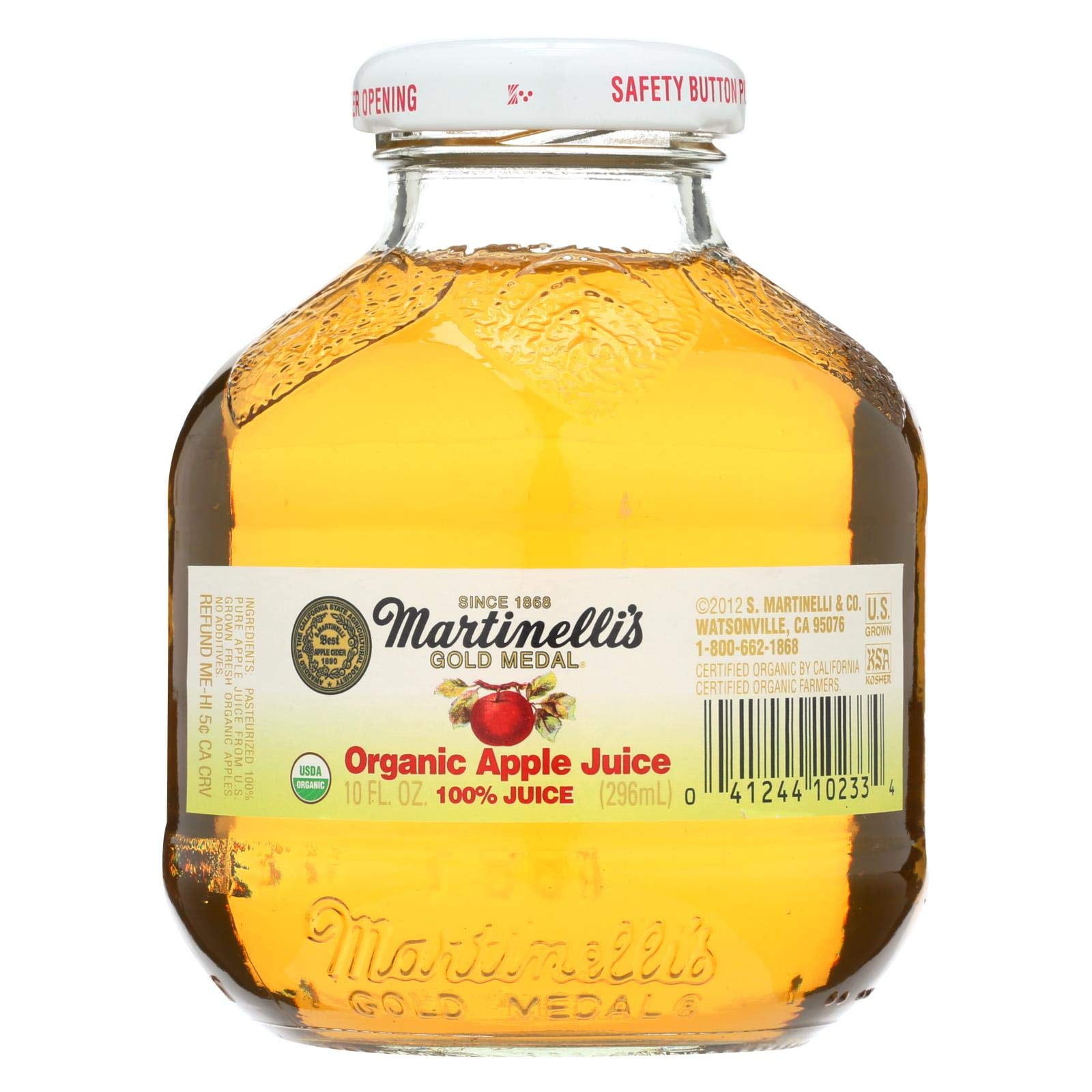 Martinelli's Case of 12 Organic Apple Juice, 10 oz each