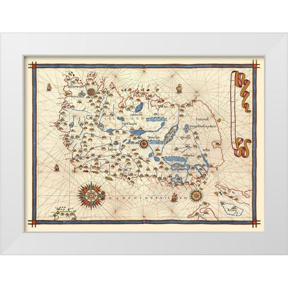 Martines 18x14 White Modern Wood Framed Museum Art Print Titled - Ireland - Martines 1587
