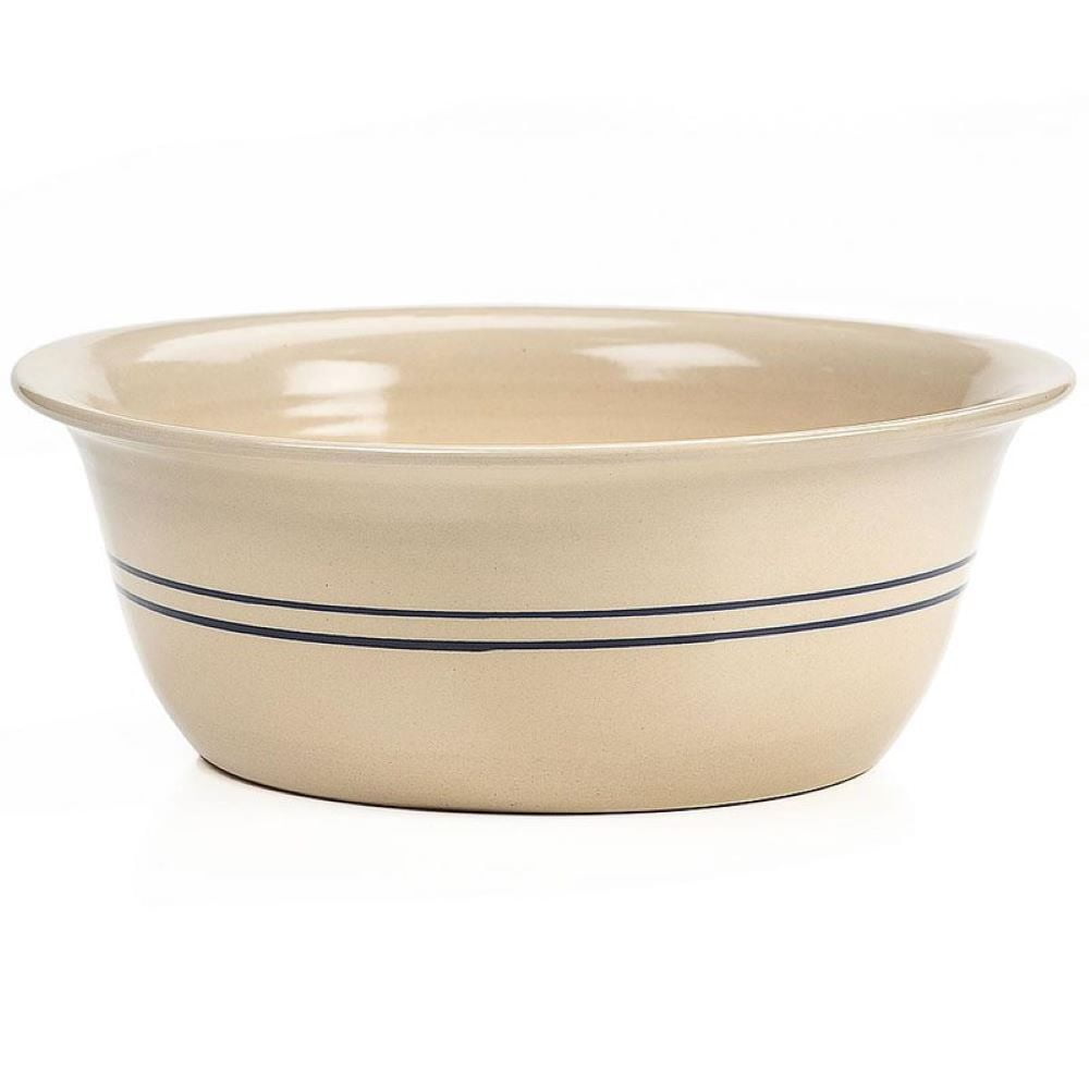 Heritage Hand Turned Blue Stripe Stoneware Wash Basin Bowl