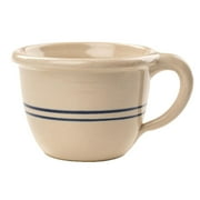 Martinez Pottery Large Soup and Cereal Bowl Handmade Heritage Blue Stripe Stoneware
