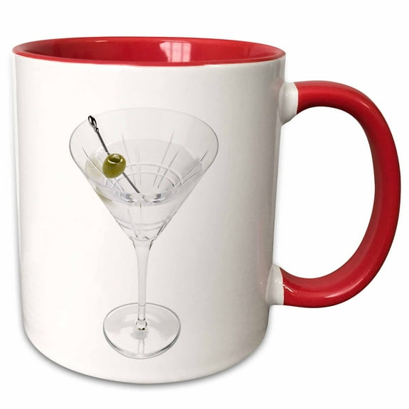 3drose, Martini, 15oz Two-tone Red Mug