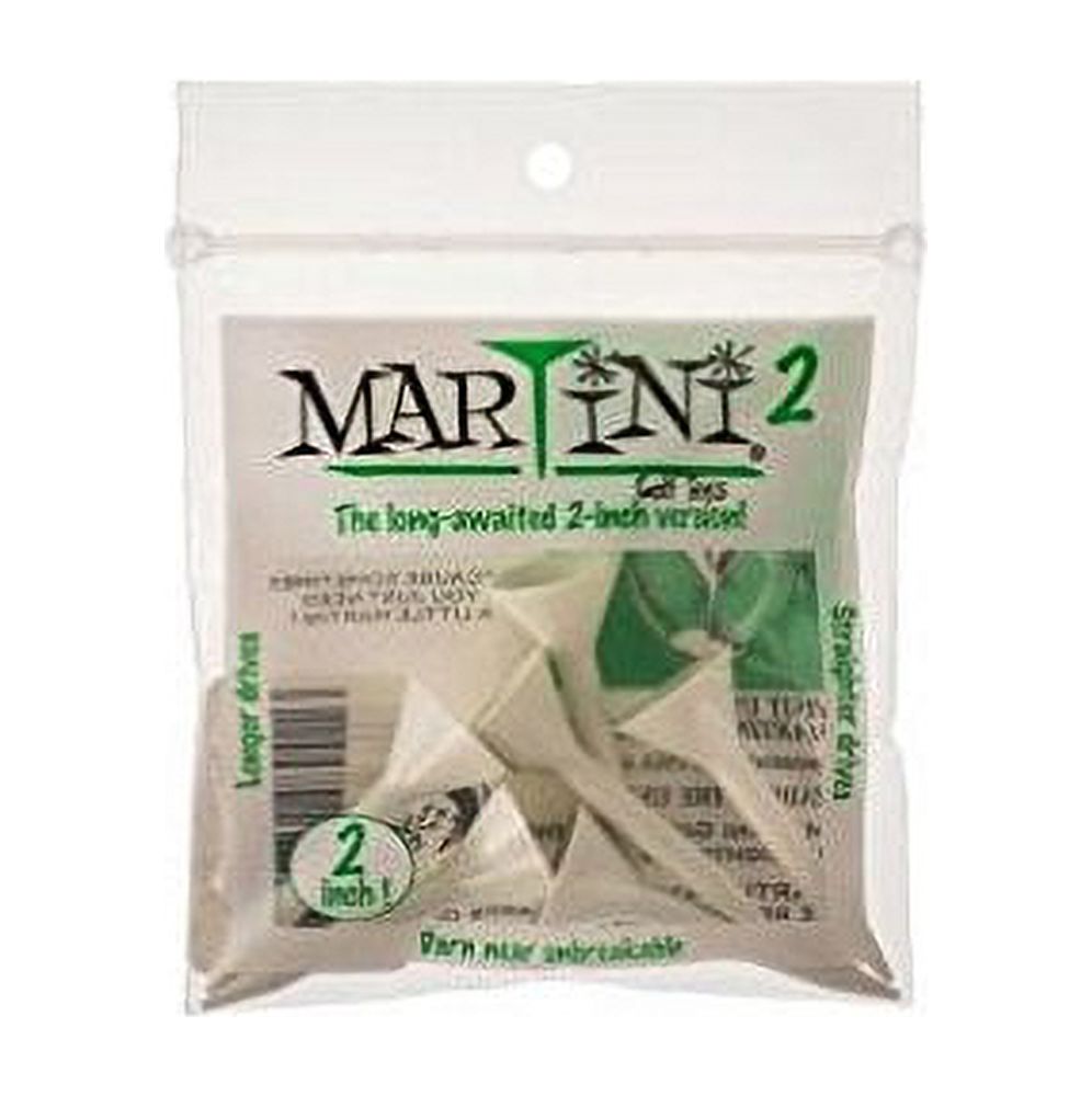 Martini 2" Tees White Pack of 5