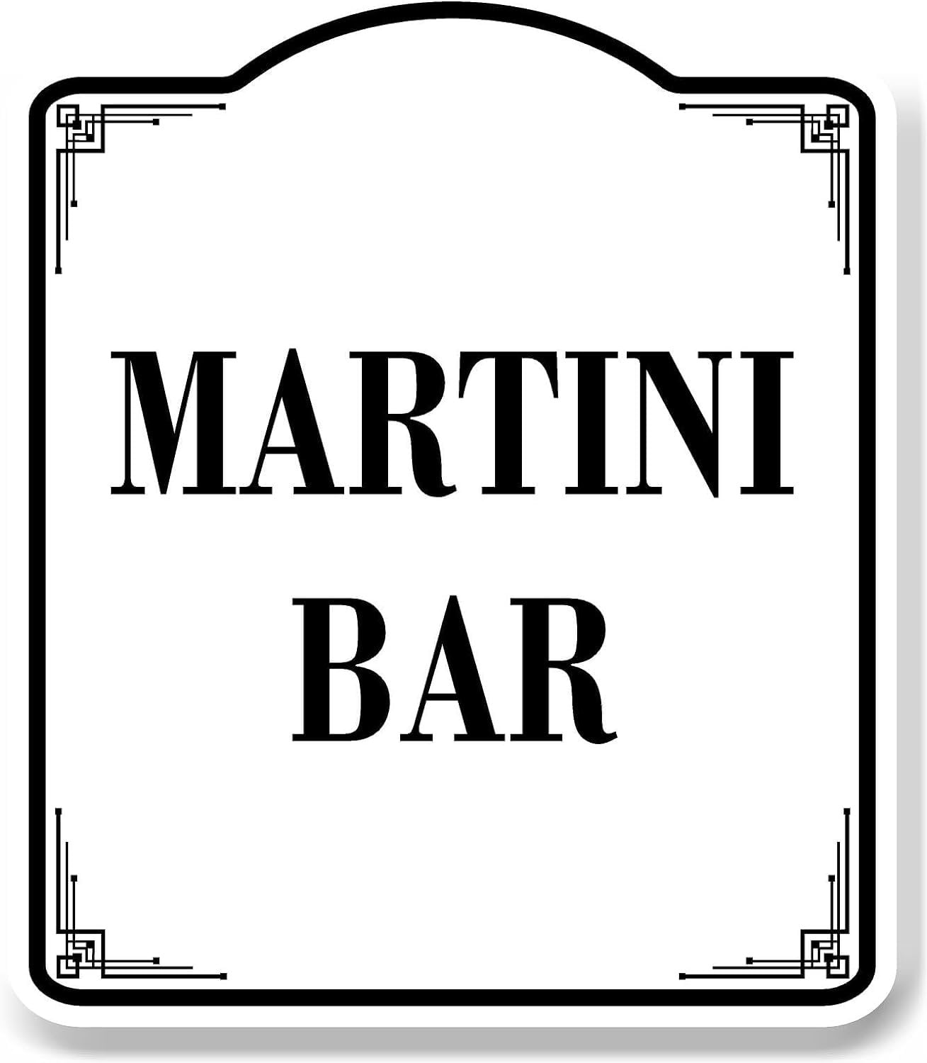 Martini Bar WB Aluminum Composite Sign 15''x18''