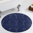 thumbnail image 1 of Martini Cocktail Glass Round Carpet Circle Rug Outdoor Patio Area Rug Washable Large Area Rugs Hallway Room Decor Fitness Mats, 1 of 8