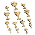 thumbnail image 1 of Martini Cocktail with Olive Wood Mini Charms Shapes DIY Craft Jewelry - No Hole - 20mm (15pcs), 1 of 7