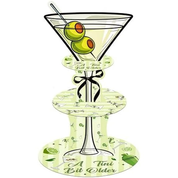 Martini Cupcake Tier Stand – 3 Tier, Birthday/Party Decor – Dessert Tower, Bachelorette Party – Home Decor, Kitchen, & Other