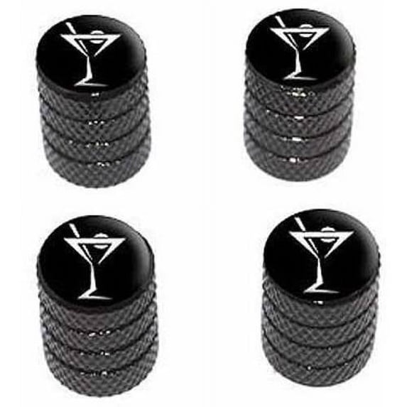 Martini Drink Cocktail Tire Rim Wheel Aluminum Valve Stem Caps, Multiple Colors