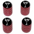 thumbnail image 1 of Martini Drink Cocktail Tire Rim Wheel Aluminum Valve Stem Caps, Multiple Colors, 1 of 1
