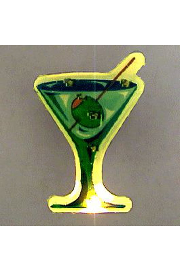 Martini Flashing Body Light Lapel Pins