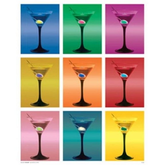 Martini Glasses Poster Print - 16 x 20 in.