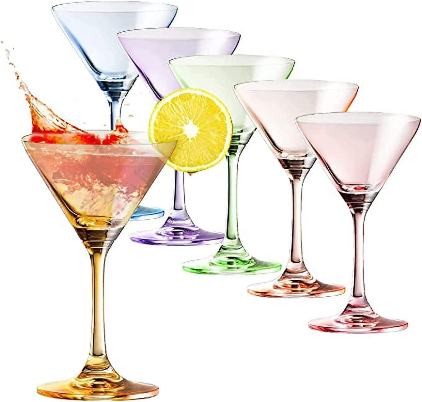 wookgreat Martini Glasses, Set of 6 Vintage Cocktail Glasses, 8oz Crystal  Stemless Margarita Glasses…See more wookgreat Martini Glasses, Set of 6