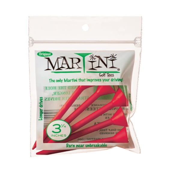 NEW Martini Golf Tees 3 1/4" Plastic 3.25" Pack of 5 Flame