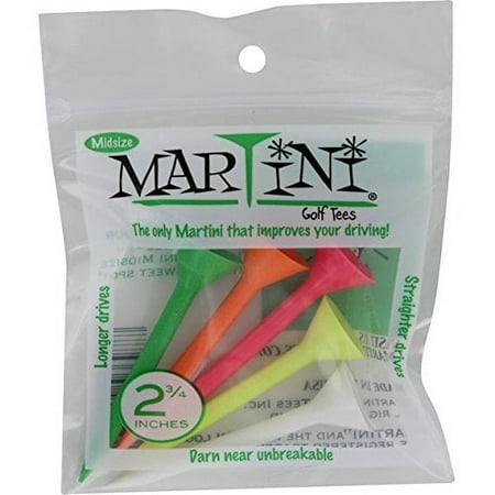 Martini Golf Tees (2.75", Multi Color, 5 pk, Midsize) USGA Conforming NEW