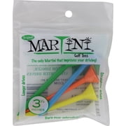 قمصان جولف مارتيني جديدة من شركة Martini Tes مقاس 3 1/4 بوصة مصنوعة من البلاستيك مقاس 3.25 بوصة، عبوة من 5 قطع متعددة الألوان