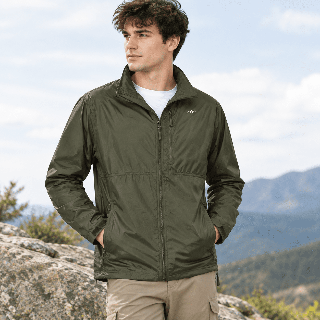 Martini Olive 005(hoodless) XX-Large Mens Lightweight Packable ...