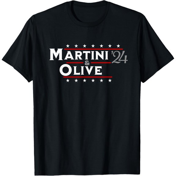 Martini Olive Men Women Vote Funny Political 2024 Election T-Shirt