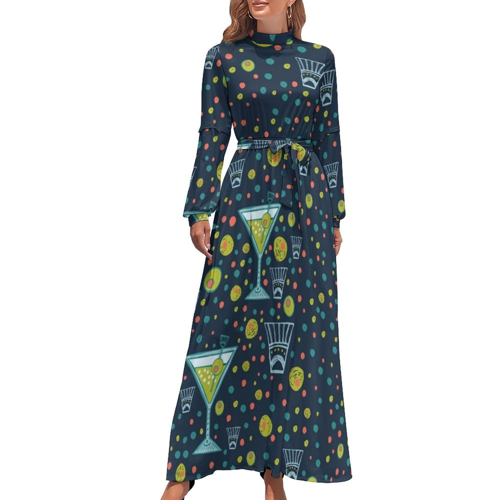 Martini Party Long Dress women's clothing trend 2024 dresses korean