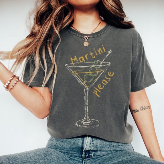 Martini Please Shirt: Cocktail Graphic Tee All Size S-5Xl