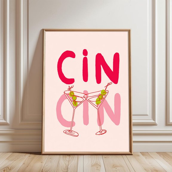 Martini Poster Minimalist Cocktail Art