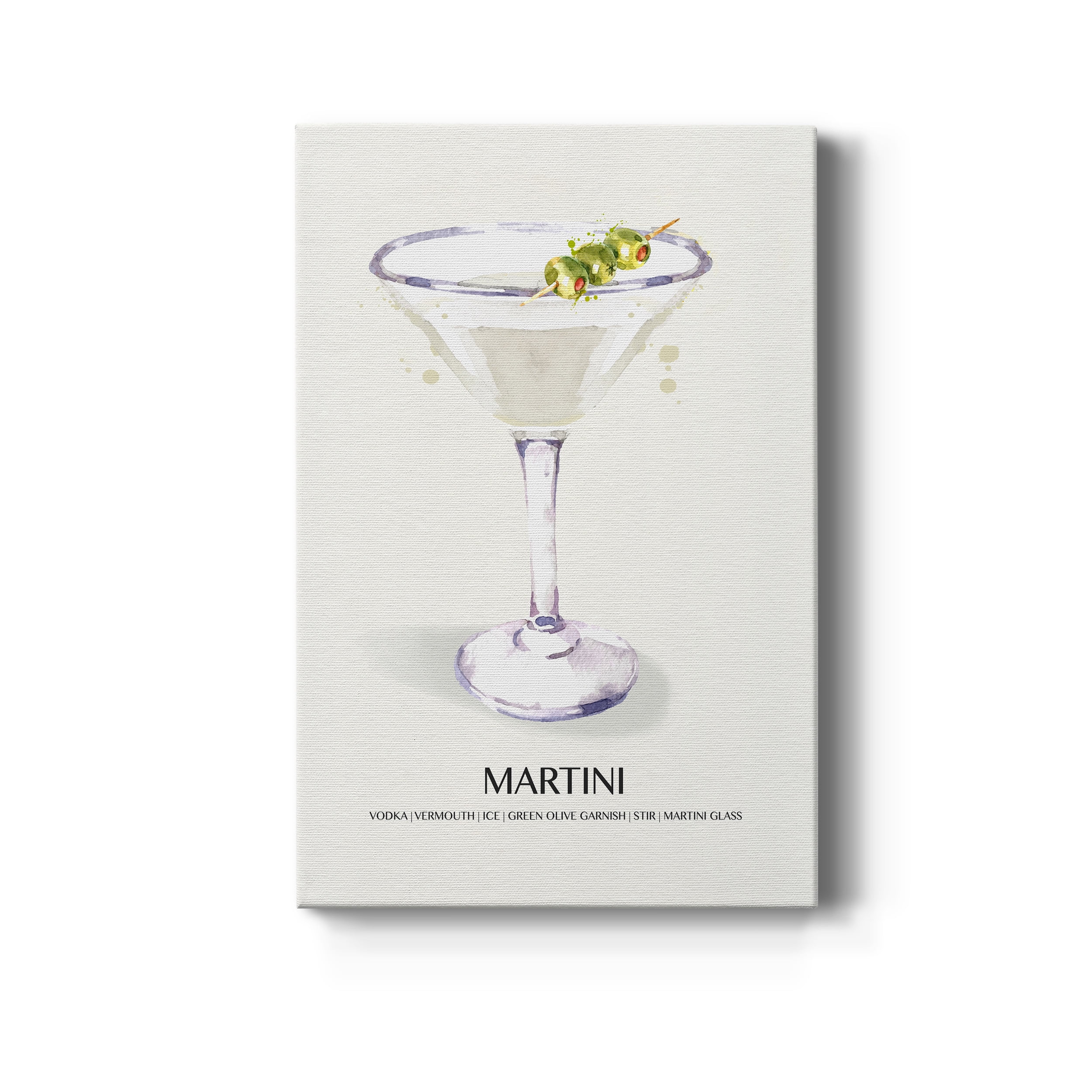 Martini Premium Gallery Wrapped Canvas - Ready to Hang - 12 x 18