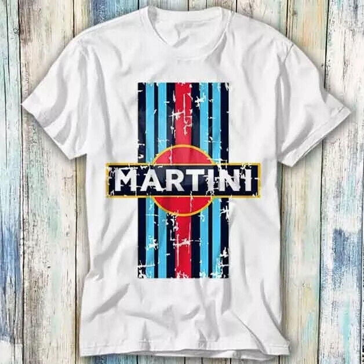 Martini Racing Team Car Race Retro Vintage T Shirt Meme Gift Top Tee